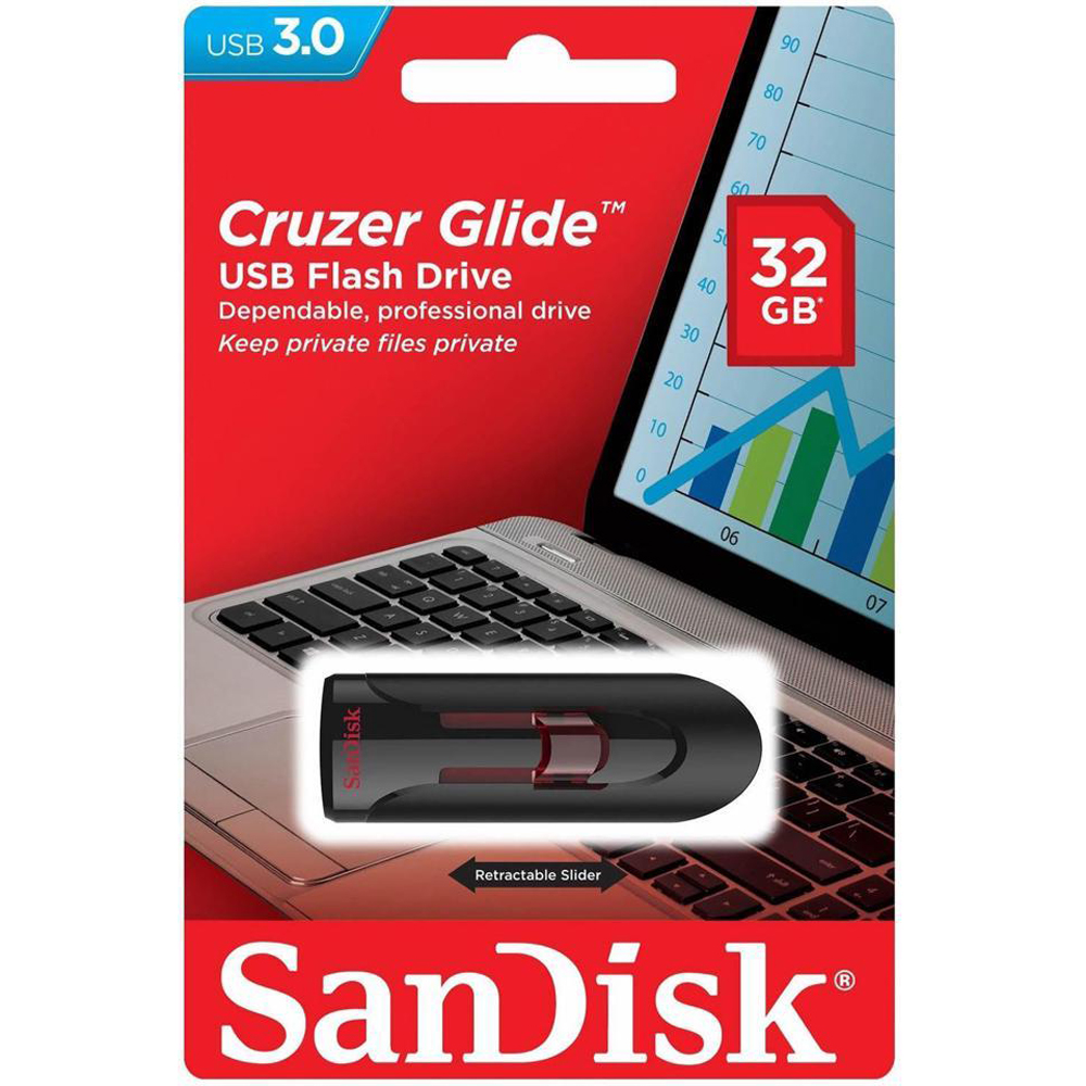 SanDisk 32 GB USB 3.0 Cruzer Glide FLASH DRIVE (32GB)